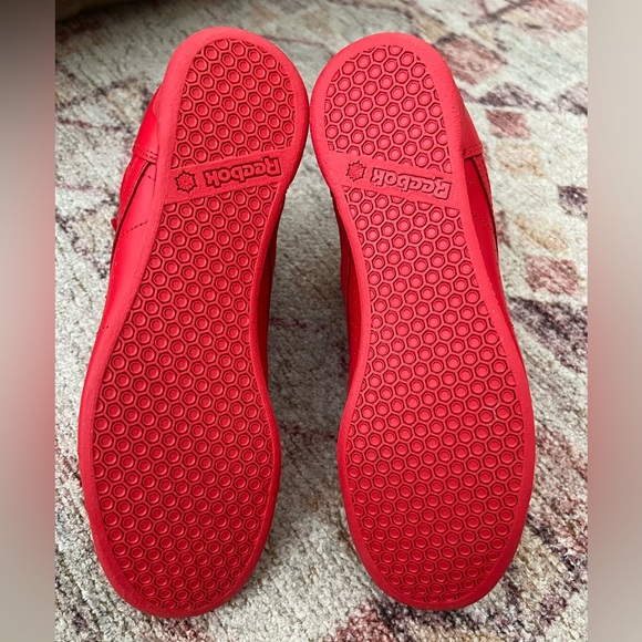 NWT Reebok Classic Freestyle Hi Top Red Leather Sneakers Training Women’s 7.5 - Picture 9 of 9